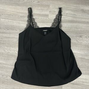 Express black lace cami, size large, NWT